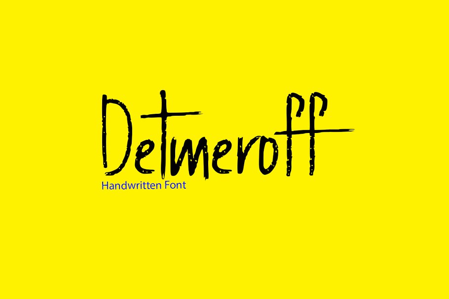 Schriftart Detmeroff